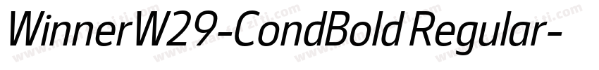 WinnerW29-CondBold Regular字体转换